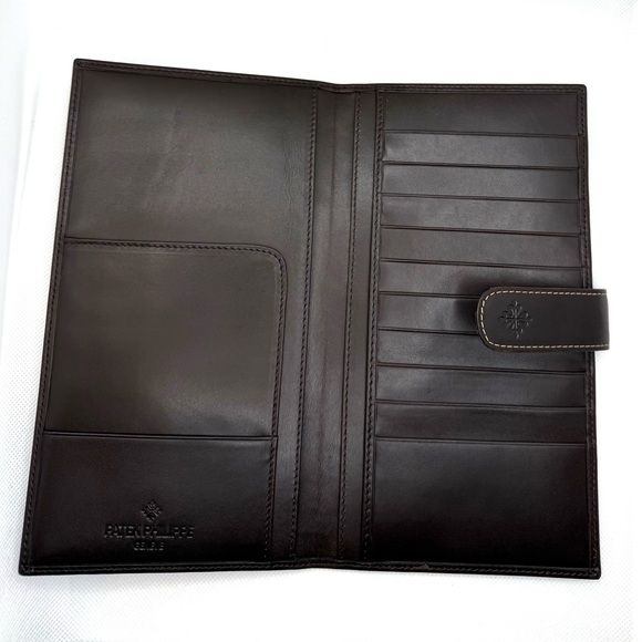 NIB PATEK PHILIPPE Travel Wallet / Passport Case Brown - Picture 8 of 11